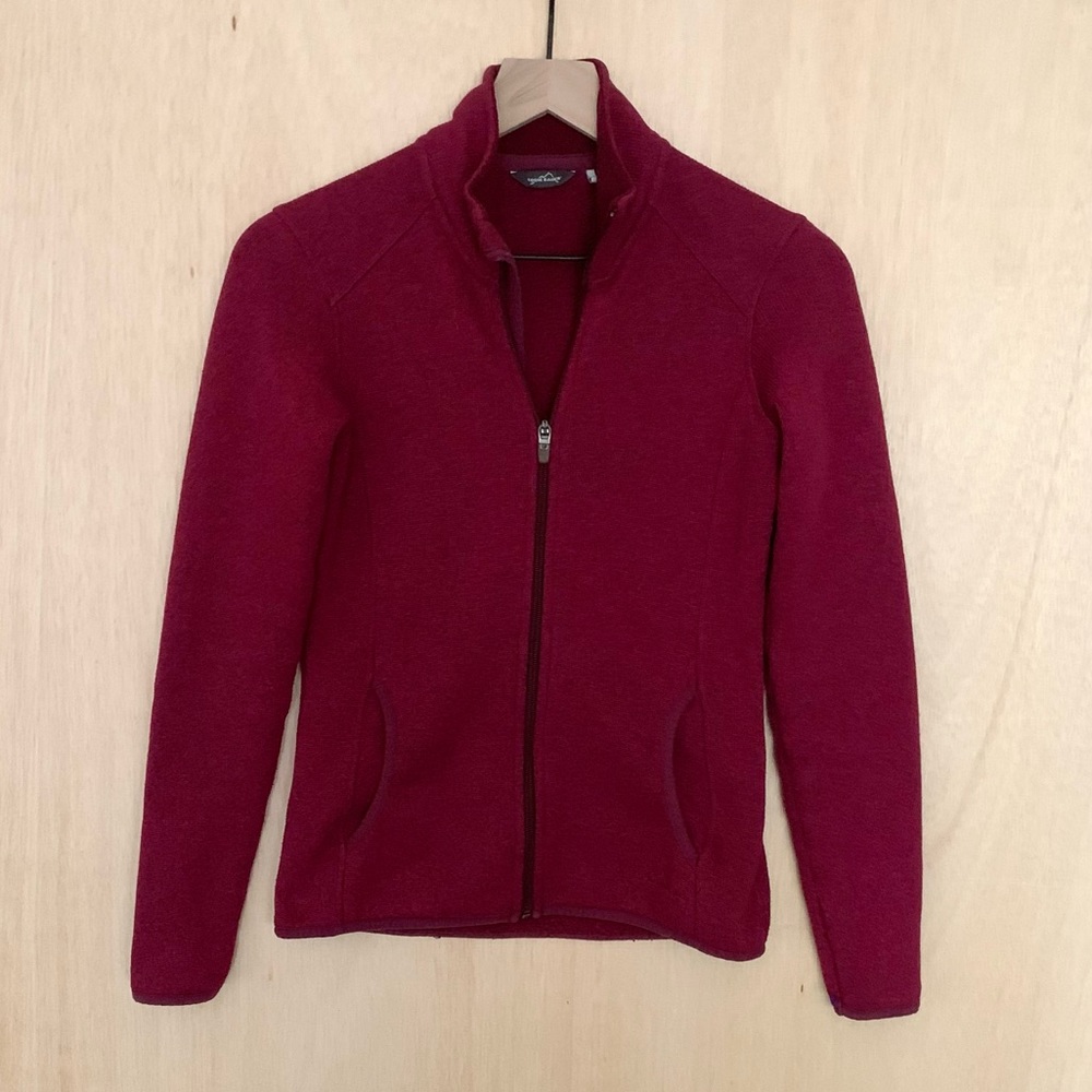 Eddie Bauer Fushsia Zip Up Sweater XS